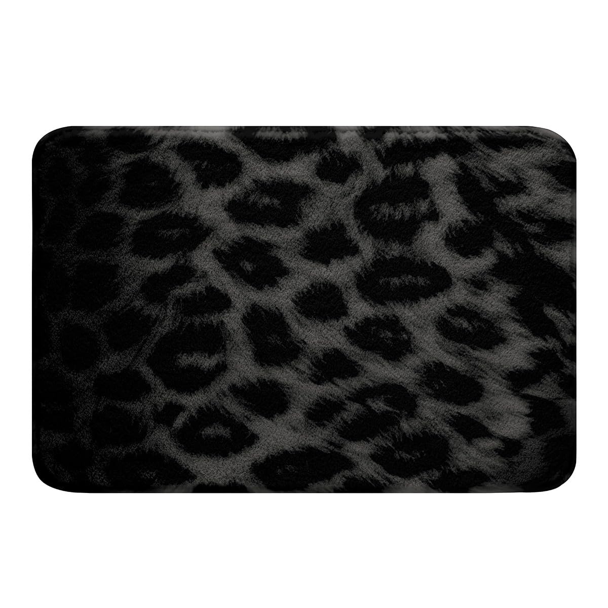 Erosebridal Leopard Print Bath Mat Safari African Cheetah Printed Bathroom Rugs,Kids Boys Girls Black Modern Animal Skin Fur Doormats Floor Mats 16"X