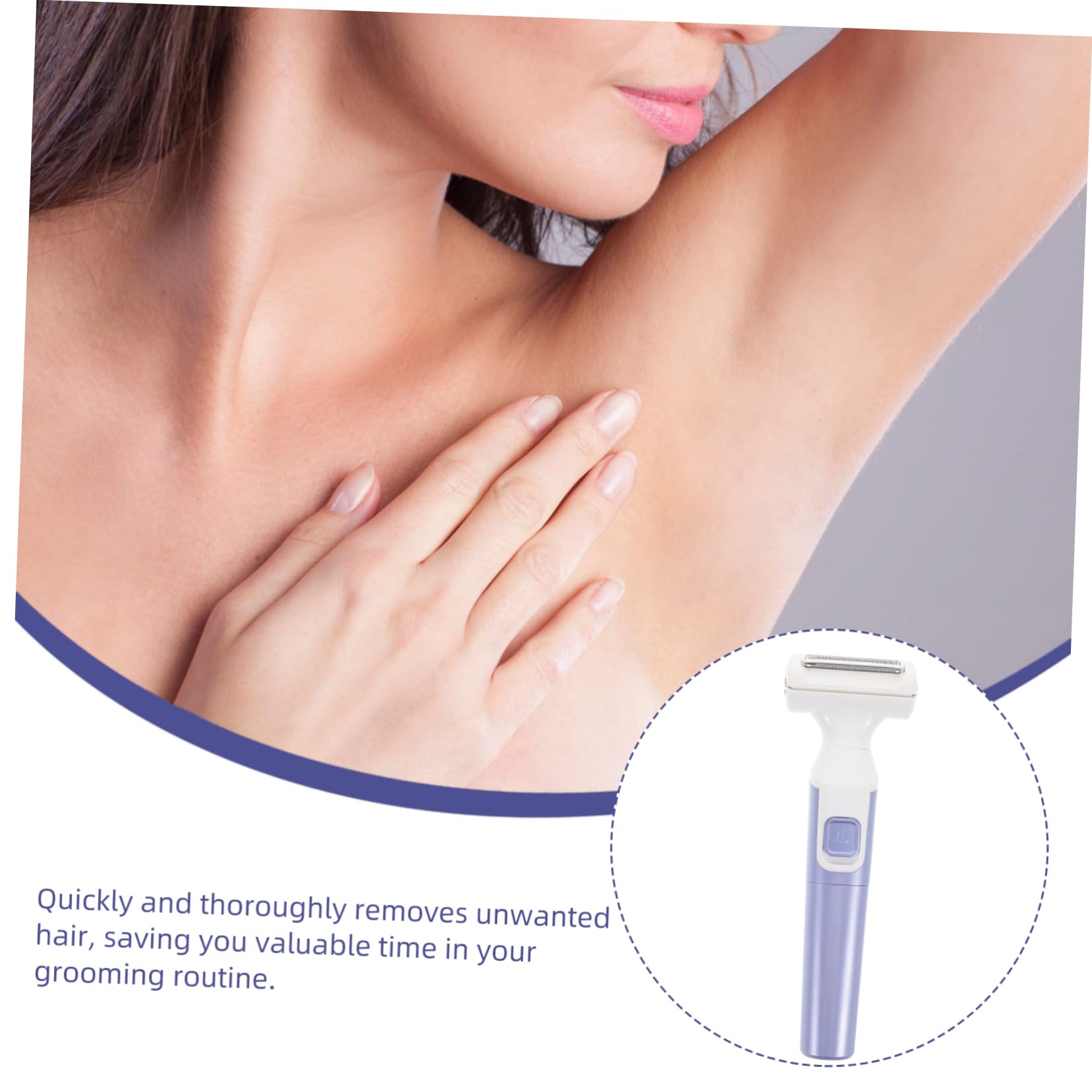 LIFKOME Dispositivo de Depilación Eléctrico para Mujeres y Hombres 1 unidad Tamaño Compacto Indoloro para Cuerpo Completo Uso Facial Brazos y Zonas Íntimas Color Azul Resistente al Agua