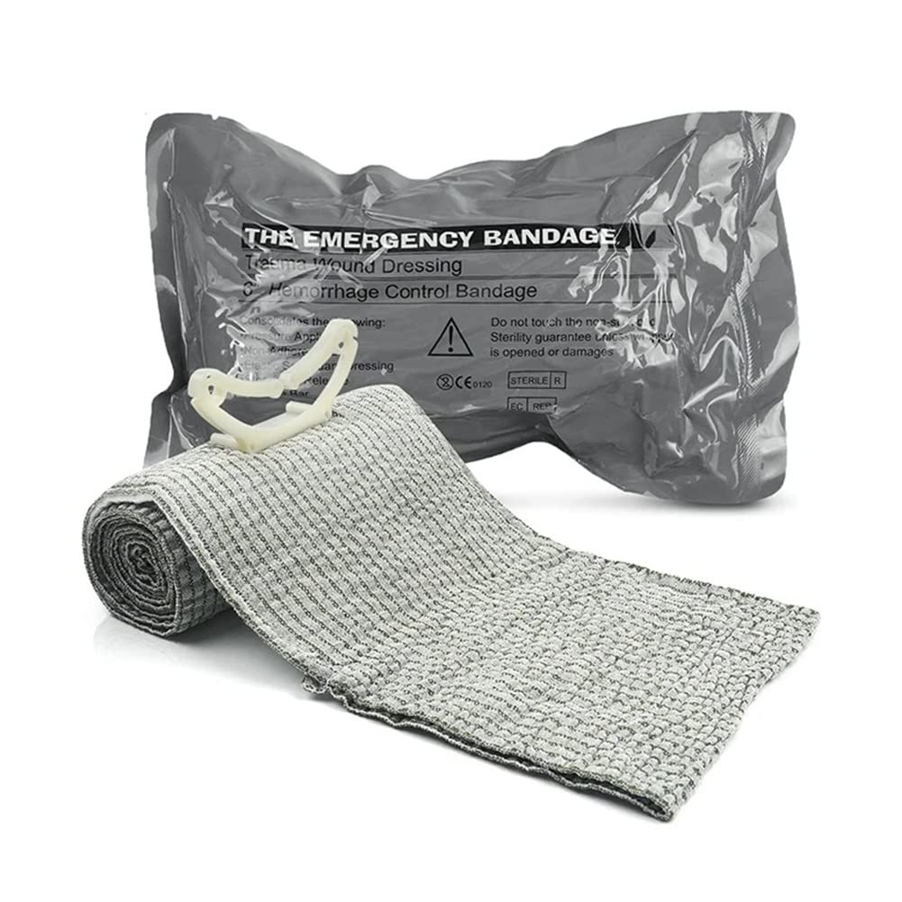 10 paquets de bandages israéliens de 6 pouces, bandages de compression hémostatiques avec double scellage sous vide stérile, pansements d'urgence pour traumatismes par pression