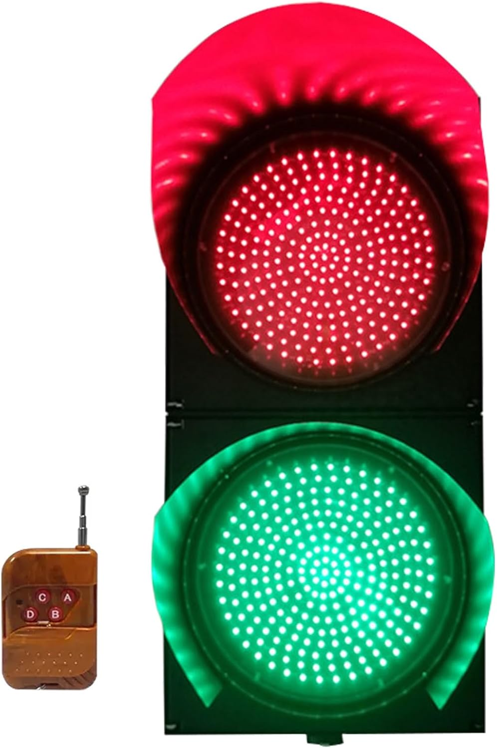 8/12inch LED Traffic Stop Light,Red/Green Traffic Light with Remote Control,PC Housing Waterproof IP65 Industrial Traffic Stop Light,Indicator Light(One Color 300mm/12in_24V)