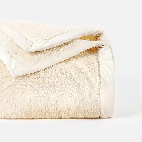 ZonLi Mantas de forro polar color crema, tamaño individual, 60 x 80 pulgadas, color blanco, ligeras, mullidas, acogedoras, suaves, para sofá, para disponible en Yaxa Colombia