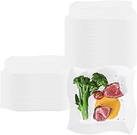 Vista 15 de Restaurantware - Platos de postre de 3 x 3 pulgadas, 100 platos de cóctel pequeños, cuadrados, bordes ondulados, platos desechables de plástico Negro