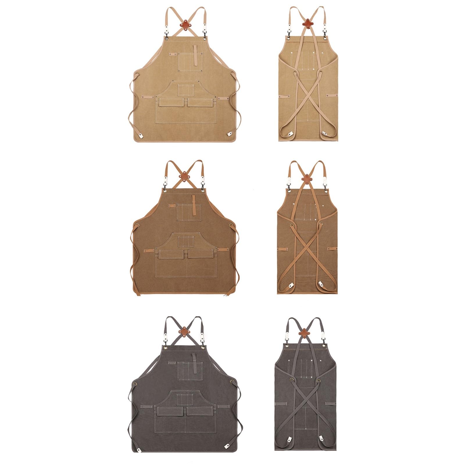 Regulowany Fartuch DżInsowy Unisex, Fartuch Roboczy Vintage Artist Barista Ze SkrzyżOwanymi Plecami Do Grillowania I Studia