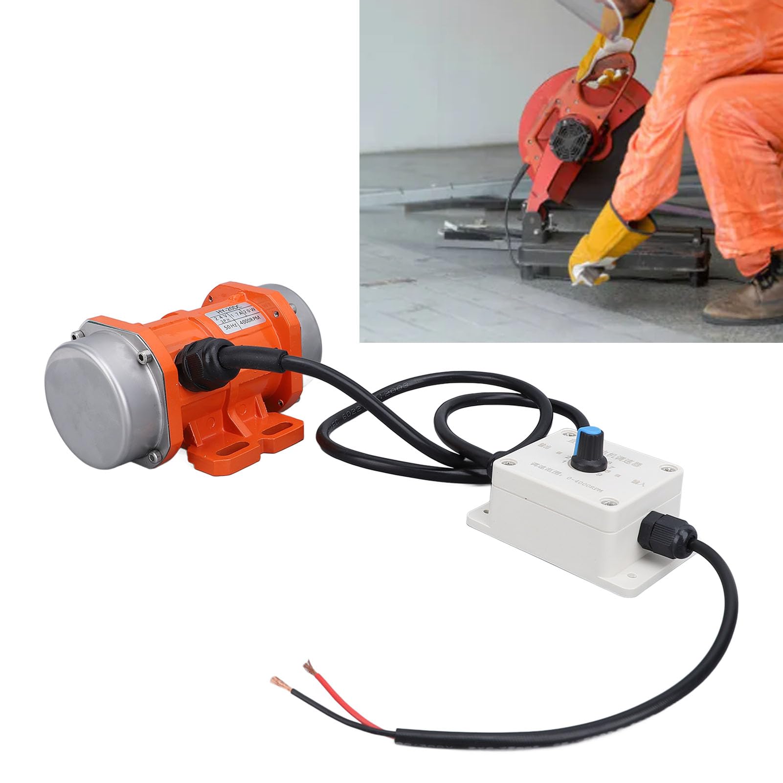 Mini Vibratore per Calcestruzzo Senza Spazzole con velocità Regolabile, Motore di Vibrazione DC24V per Apparecchiature di Verniciatura a Polvere, Dimensioni Compatte e Potenza Elevata (20 W)