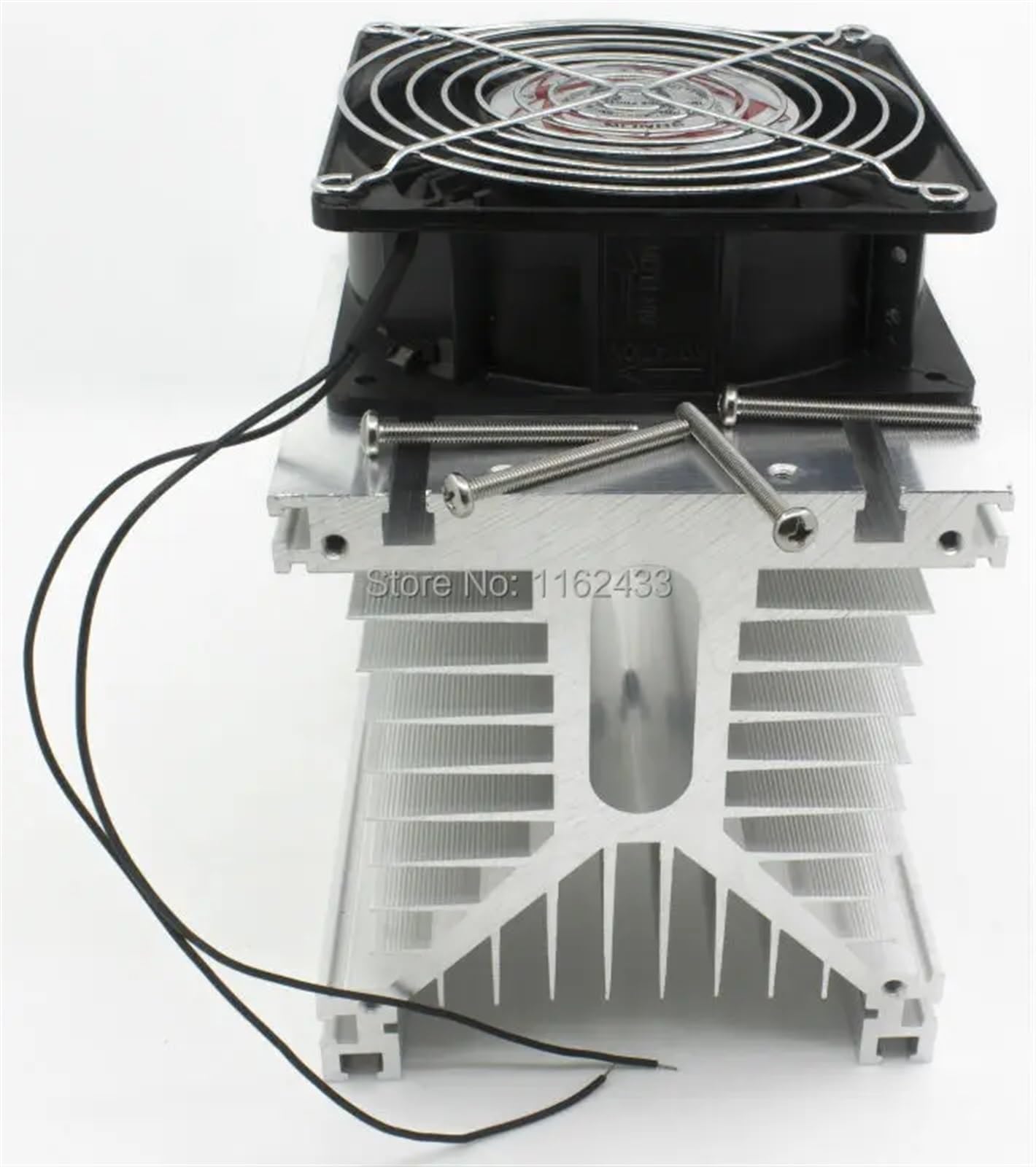 Relé de Estado sólido trifásico FHSY01F-110 (125 x 135 110 mm, 150 A), disipador Calor, radiador, Ventilador 220 VA y Cubierta Protectora(White Dual Ball)