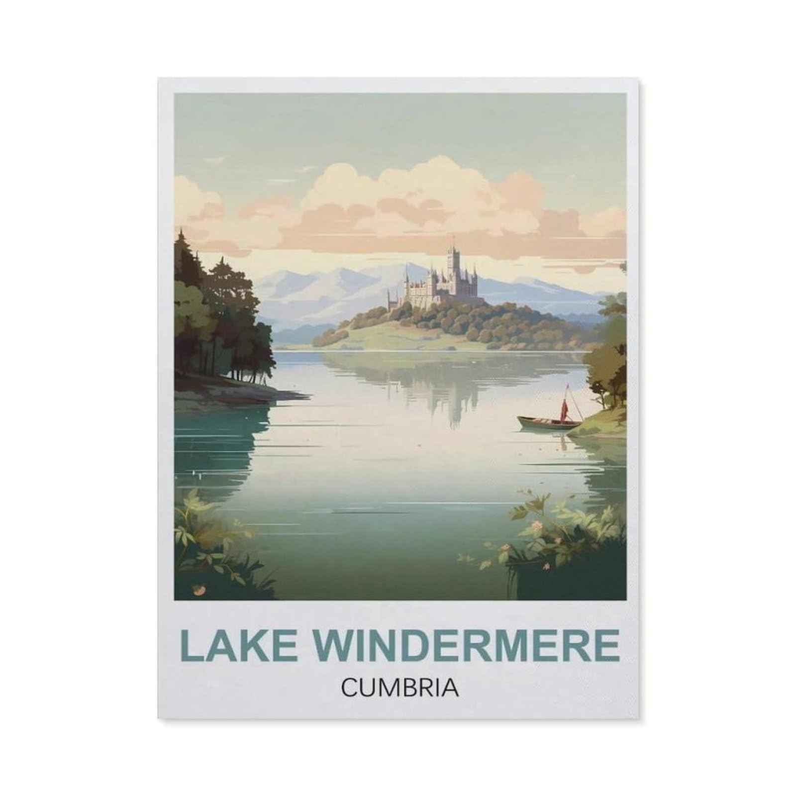 BEAYODKP DIY 5D Diamond Painting，Lake Windermere Cumbria（50x60cm）