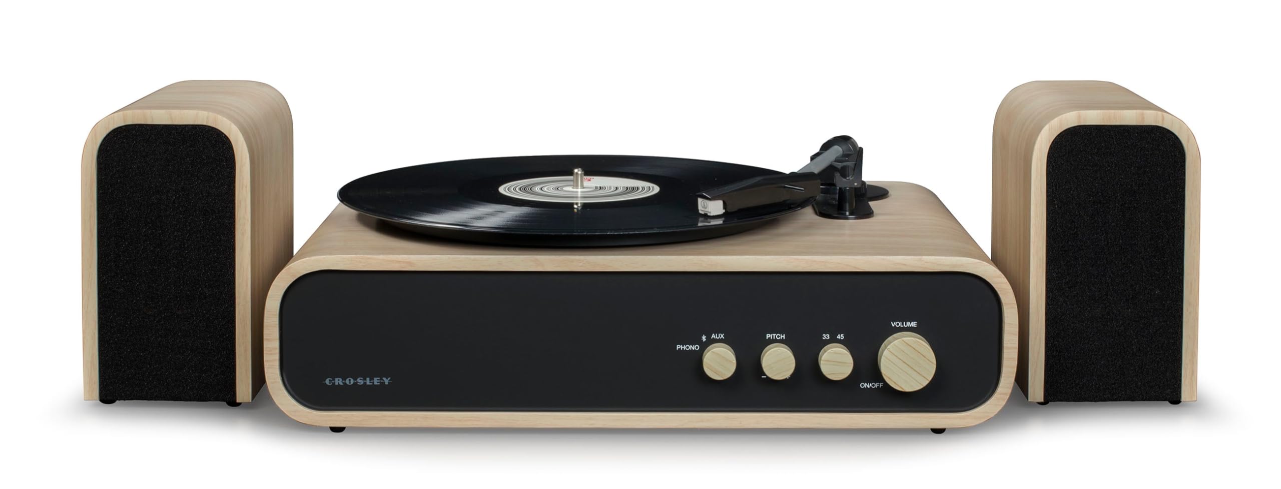 Crosley Mercury Belt Drive Bluetooth Turntable & Speakers - Natural, Patterned