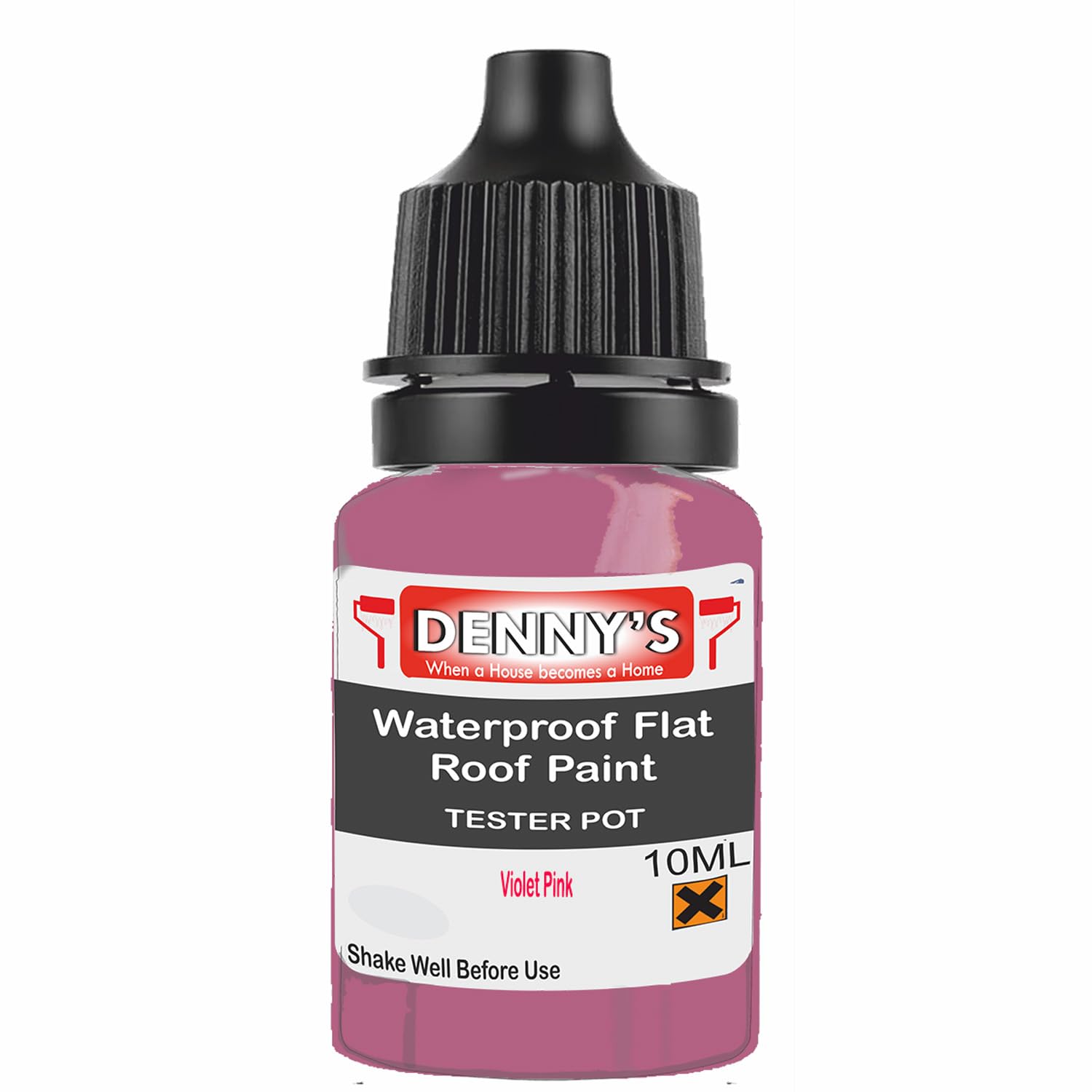 SCOOBYS PAINTS BACK IN THE MIX Chlorinated Rubber Flat Roof Paint – Waterproof Roof Sealer & Leak Repair Coating, Quick Drying, High Adhesion (Violet Pink, 10ML Tester Bottle) — image 1