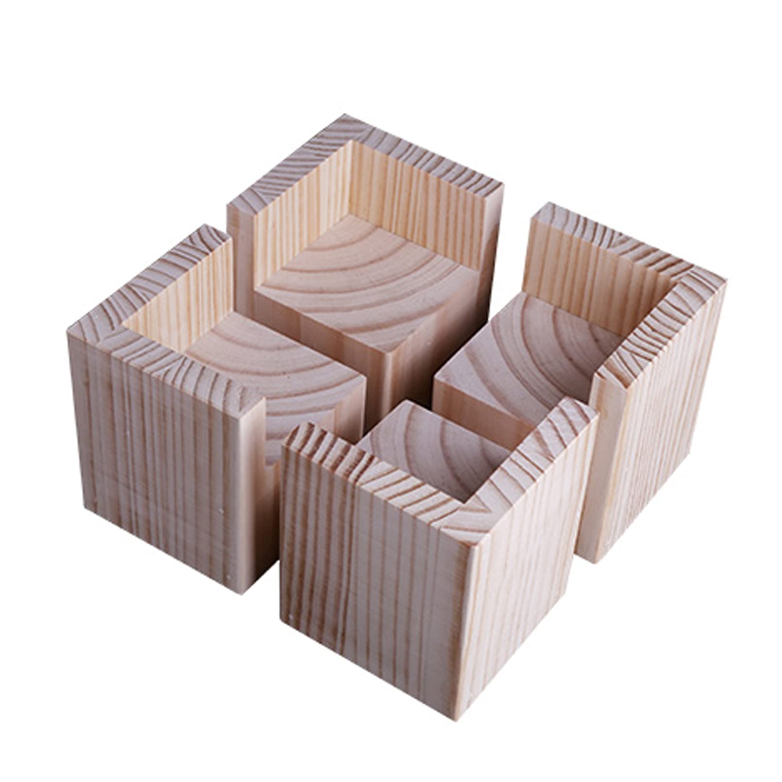 Elevadores De Muebles De Madera - Patas De Repuesto De Roble Macizo, Paquete De 4 Elevadores para Sofá Cama, Cama O Escritorio - Elevador De Muebles Duradero,Holzfarbe-9 * 9 * 10cm