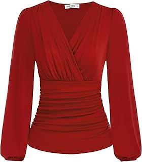 Camisa Brillante para Mujer de Manga Corta Camisa Elegante con Lentejuelas Túnica