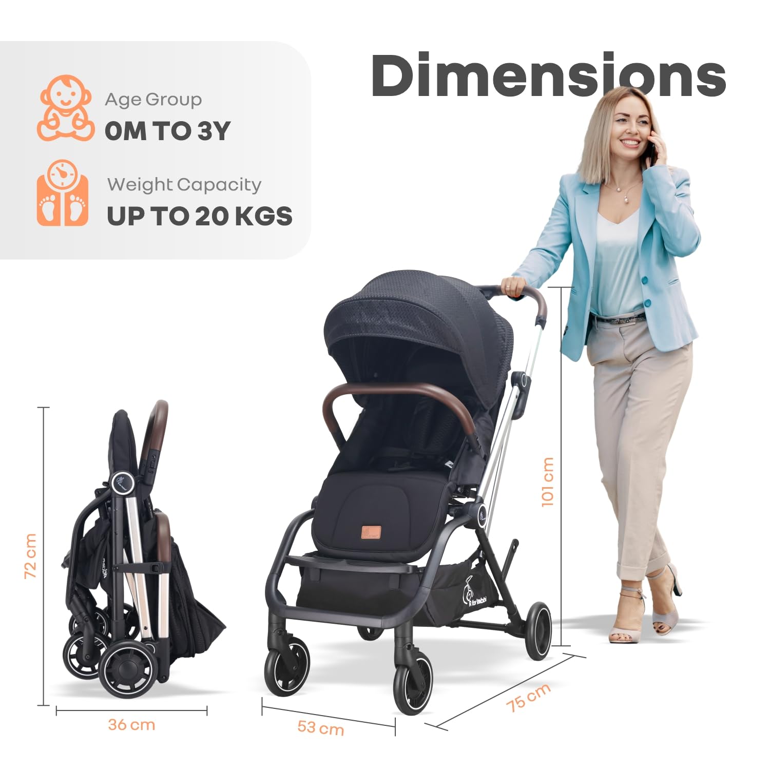 R for Rabbit Street Smart Stroller - 360 Rotation -8 R for Rabbit Street Smart Stroller - 360 Rotation -8