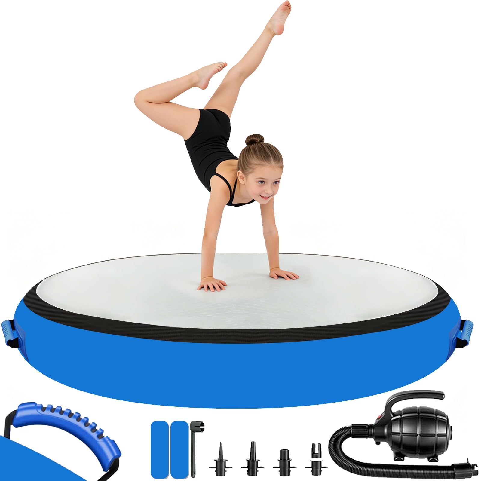 CZGBRO Tappetino da ginnastica Air Spot, tappetino gonfiabile con pompa elettrica, per yoga, cheerleader, casa e uso in acqua