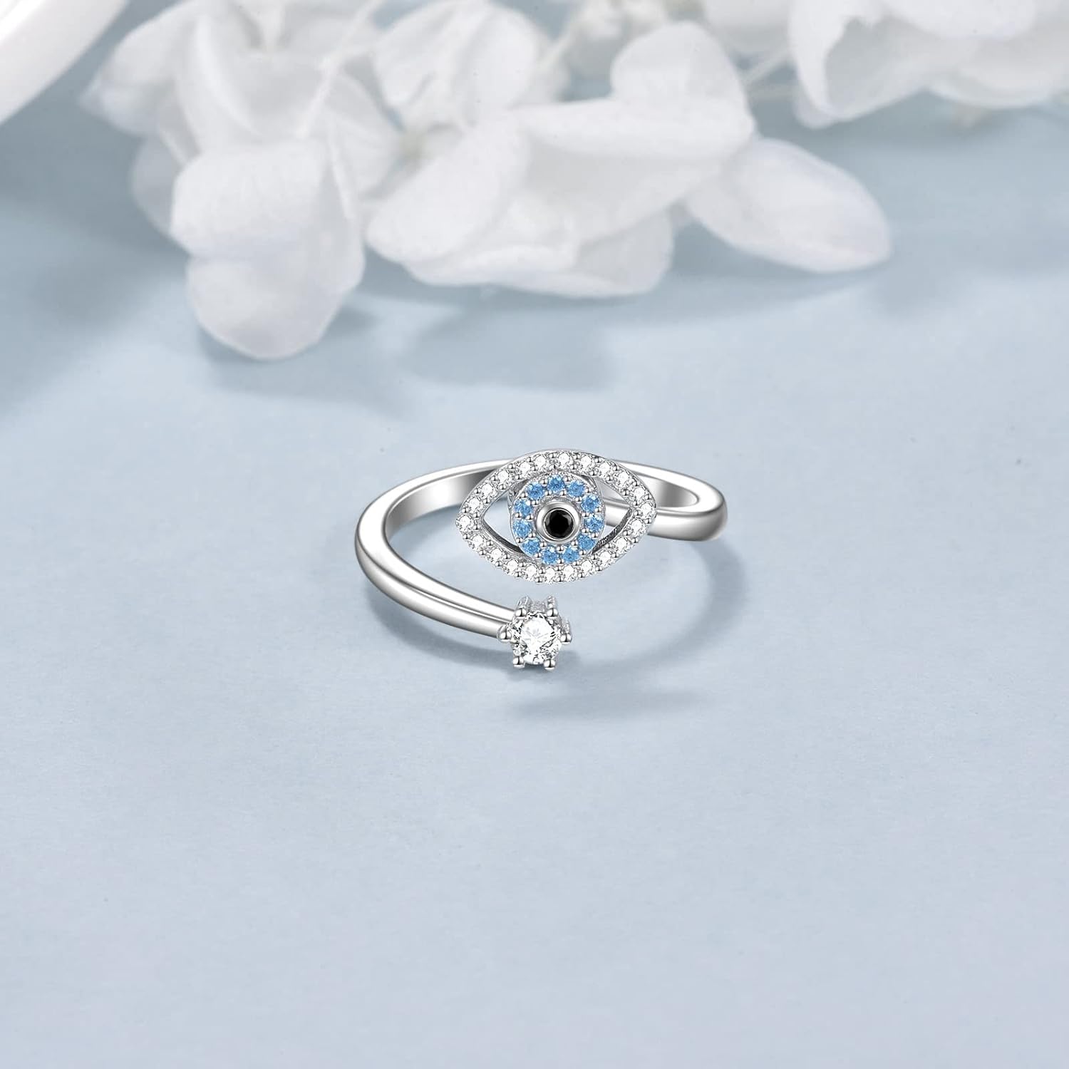 VONALA Turtle Dolphin Elephant Fidget Rings for Anxiety for Women 925 Sterling Silver Elephant Rotatable Mood Rings