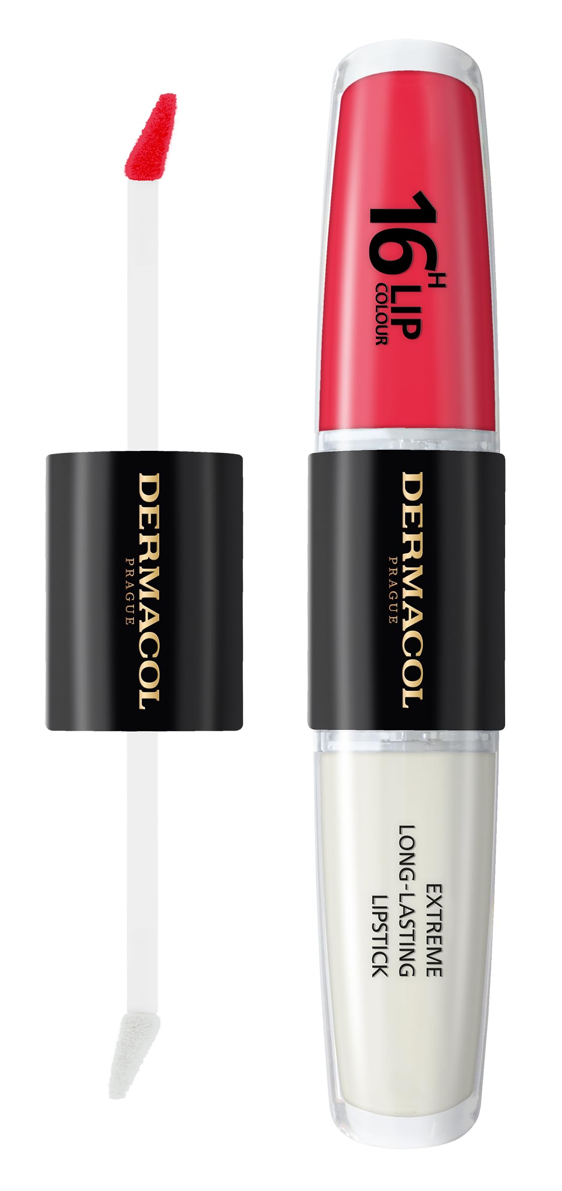 NEW Dermacol, 16-Hour Lip Colour, Highly Pigmented Glossy Lip Stain, Two-Phase Lip Plumper Gloss