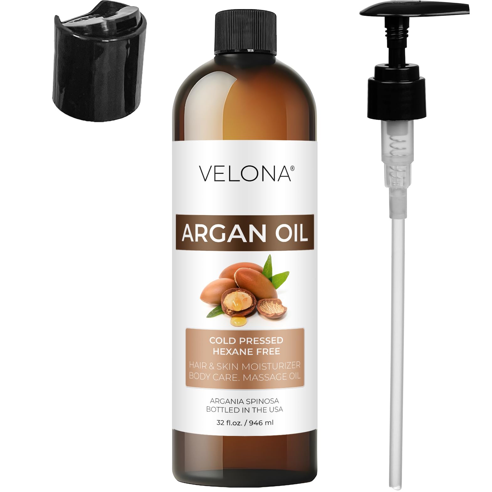 Amazon.com : velona Argan Oil - 32 Fl Oz | 100% Pure and Natural