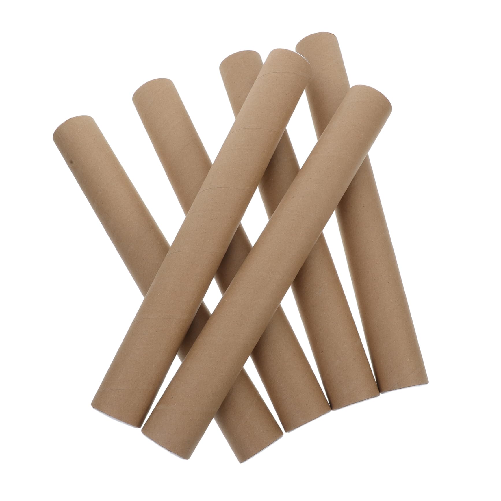 HOODANCOS Cardboard 6 Pack Paper Tubes Plastic Caps for Secure Artwork Storage and Shipping