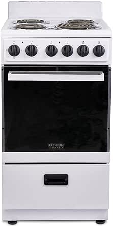 Levella PRE2025GW 20-inch Freestanding Electric Range with 4 Coil Burners and Oven
