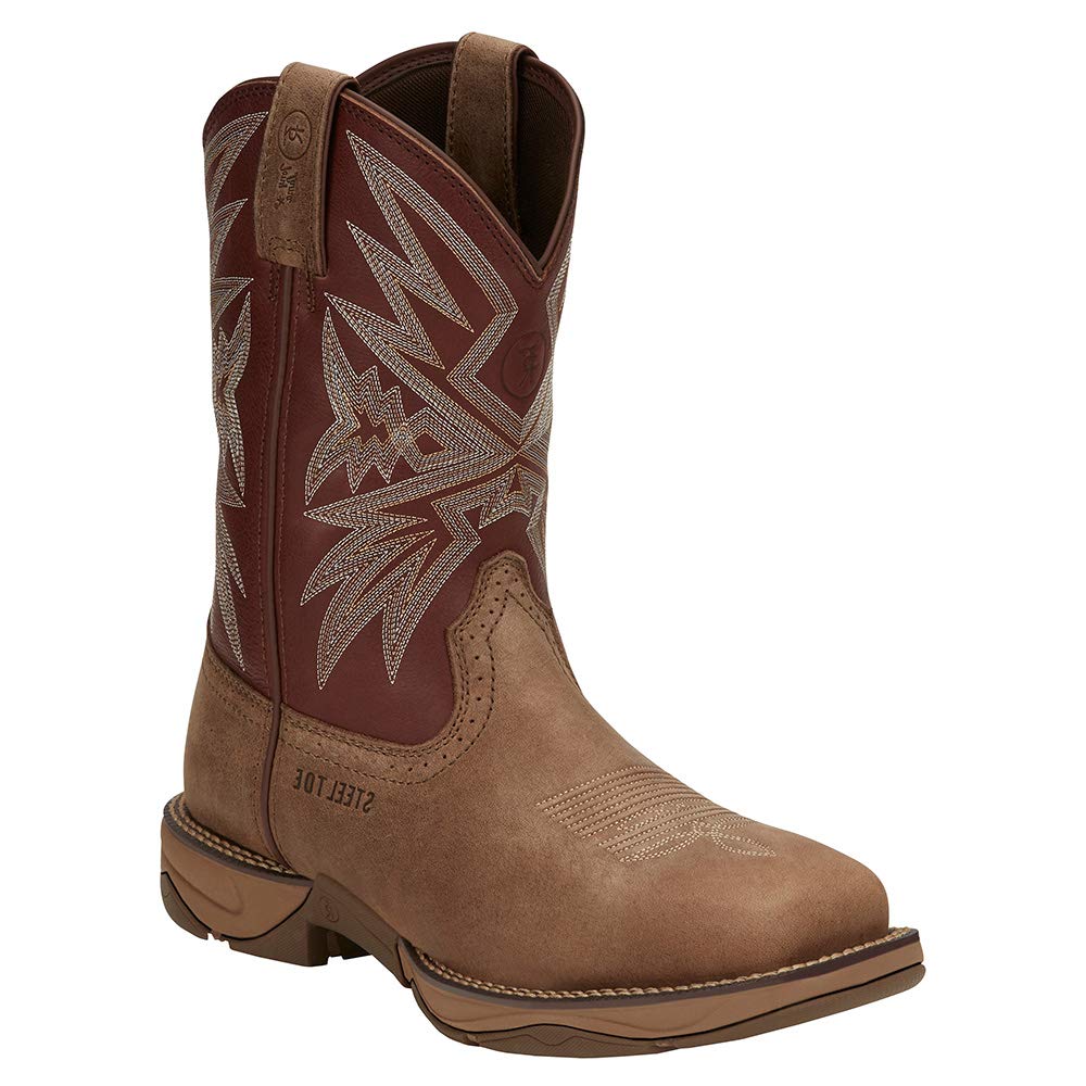 Tony Lama Mens Bartlett Steel Boots 7.5 EE Tan