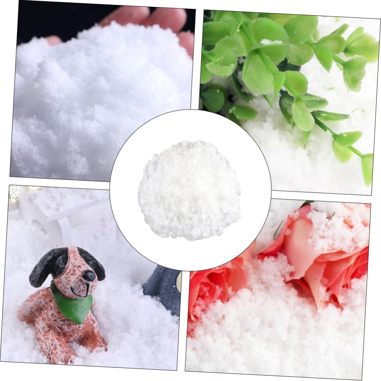 500g Fake Snow Decoration for Christmas Village Trees Lightweight Artificial Snow for Holiday Decorations Create