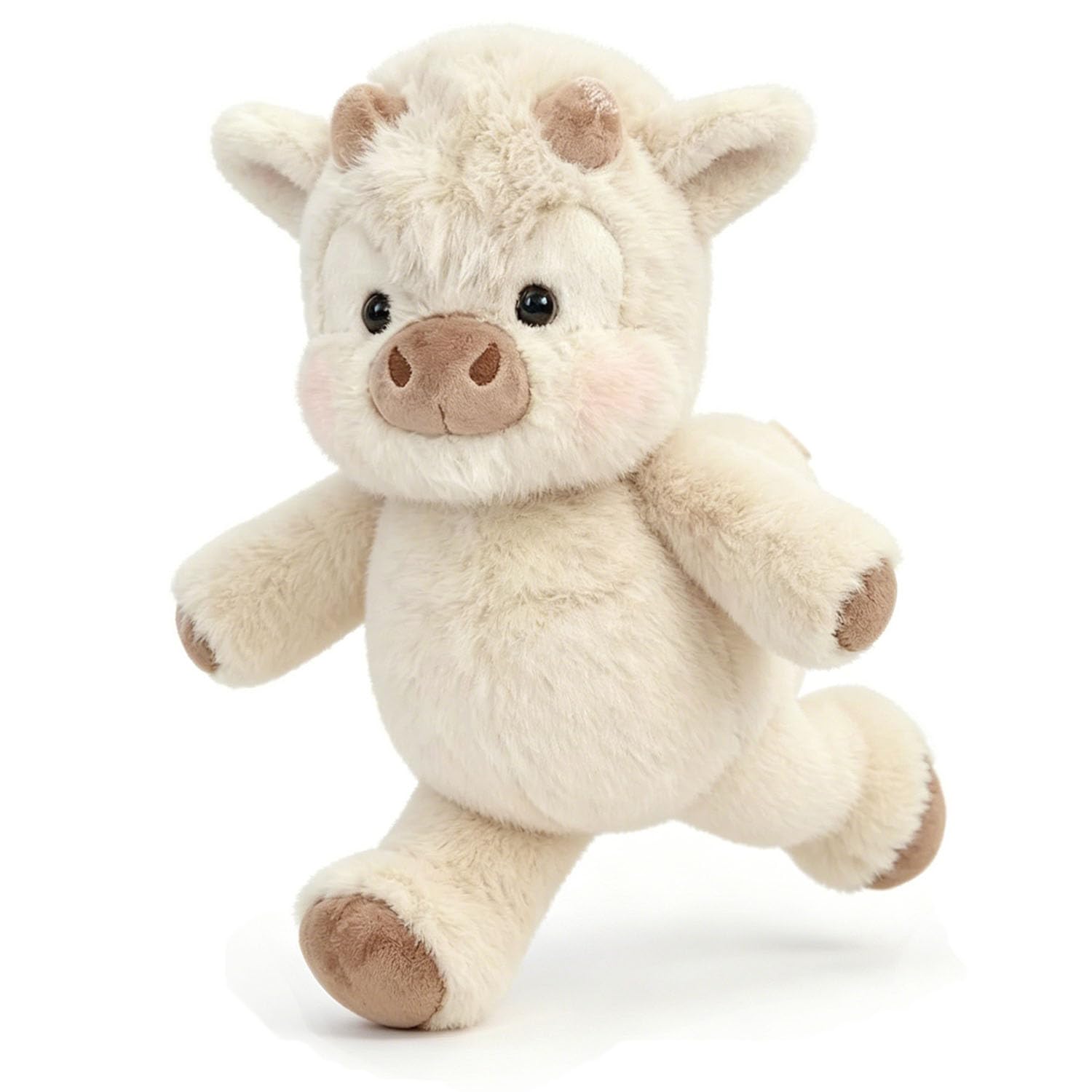 YURNB Running Plushies Highland Cow, Calf Plush Toy, 45CM, Stuffed Animal, Gifts for Mom, Girlfriend, Soft Stuffed Plush Toy, Baby Shower Decorations (Khaki,45cm)
