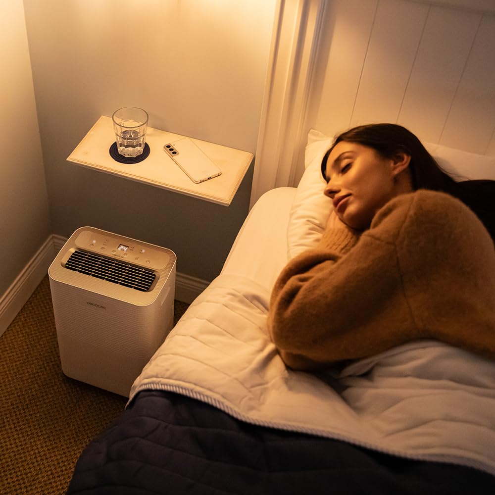 Cecotec Deshumidificador BigDry 8000 Expert Connected. 16 L/día, Depósito Extraíble de 2L, Control por Wifi, Función de Secado de Ropa y Temporizador 24 horas, Área de Cobertura de 30m2