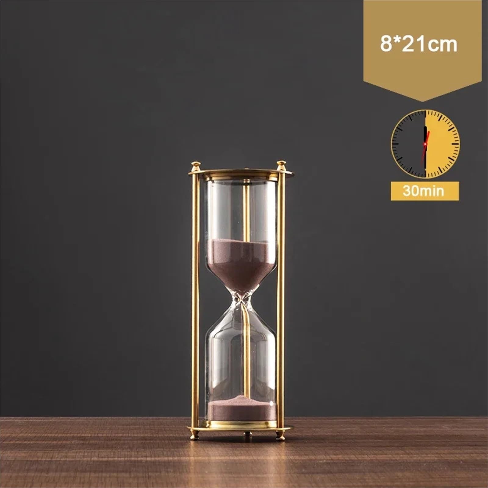 Reloj de Arena Creativo de Metal Estilo Retro para Oficina, estantería, Estudio, Adornos, Reloj Decorativo para habitación