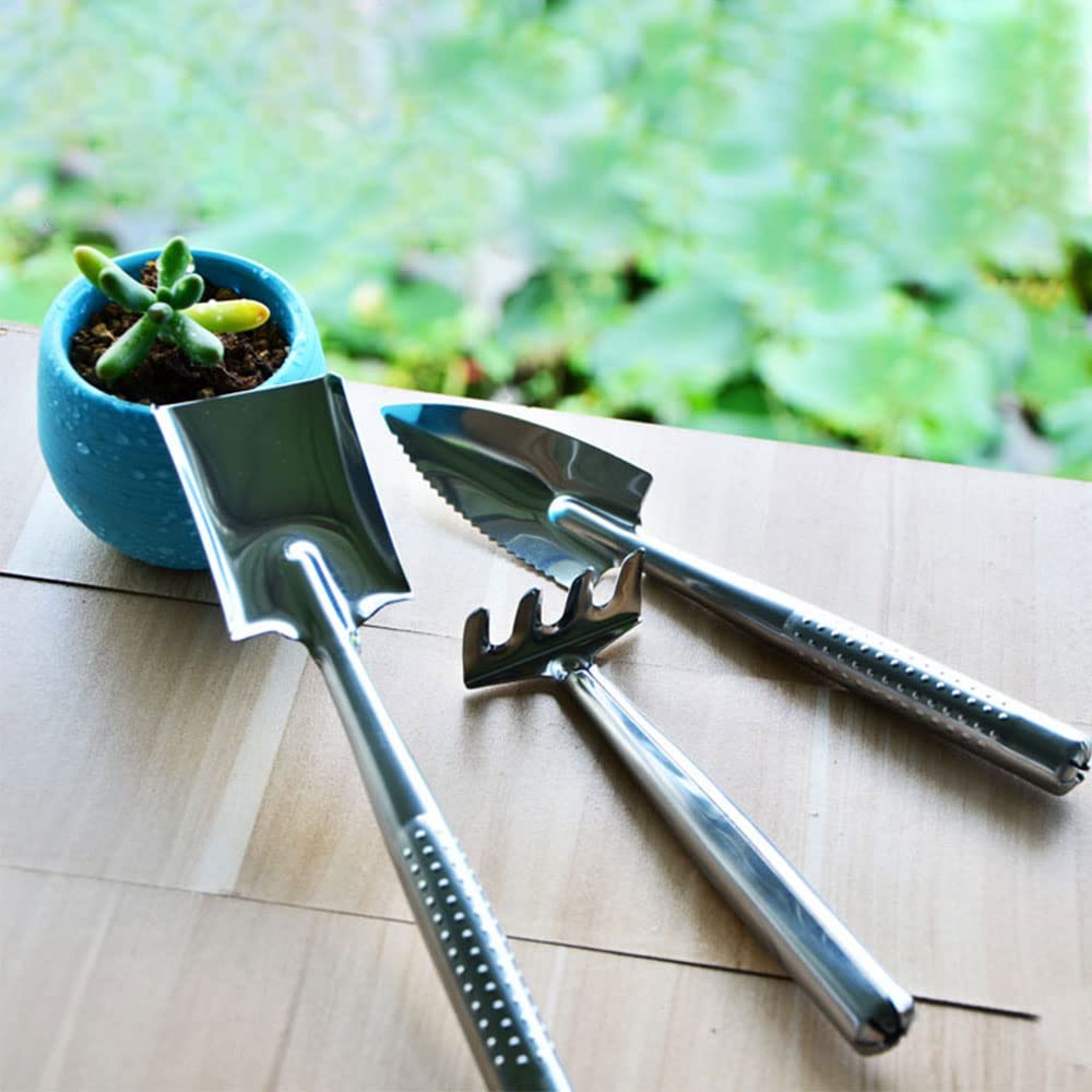 Wekuw Kit Giardinaggio 6 Pezzi - Pala, Rastrello E Accessori In Legno E Ferro, Con Tappetino, Per Piante Grasse - Foto 9