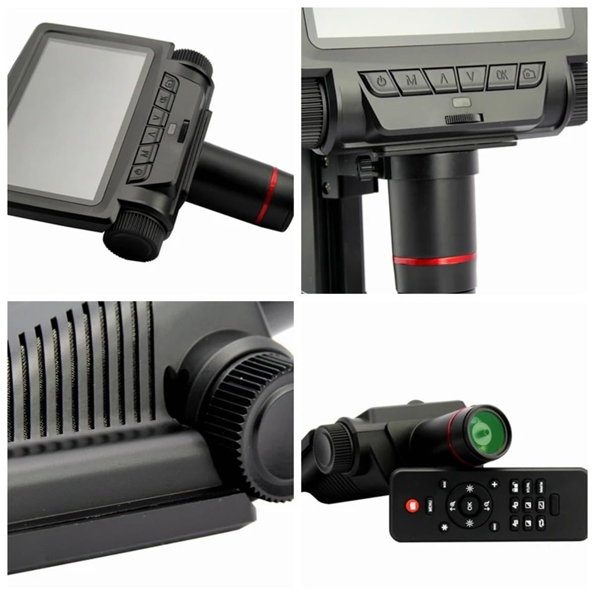 Mikroskop Hdmi/Av, Mikroskop Cyfrowy Usb, 5-Calowy Wyświetlacz Lcd, Pomiar Odległości Obiektów, Do Naprawy Płytek Drukowanych Telefonów Komórkowych, Lutowania, Lupy