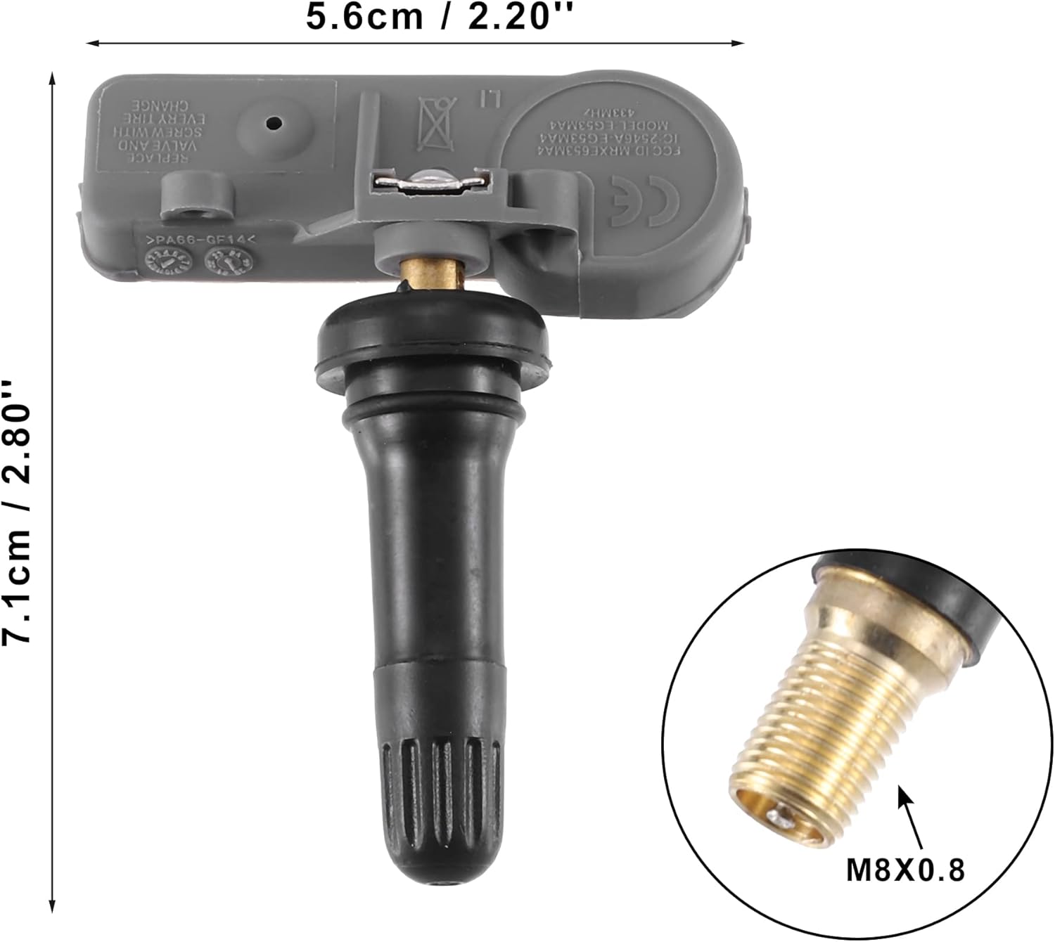 X AUTOHAUX 4pcs DV6T-1A180AA Tire Pressure Monitoring System Sensor TPMS Sensor 433MHz for Ford Transit 2015-2016 for Ford Explorer 2006-2016