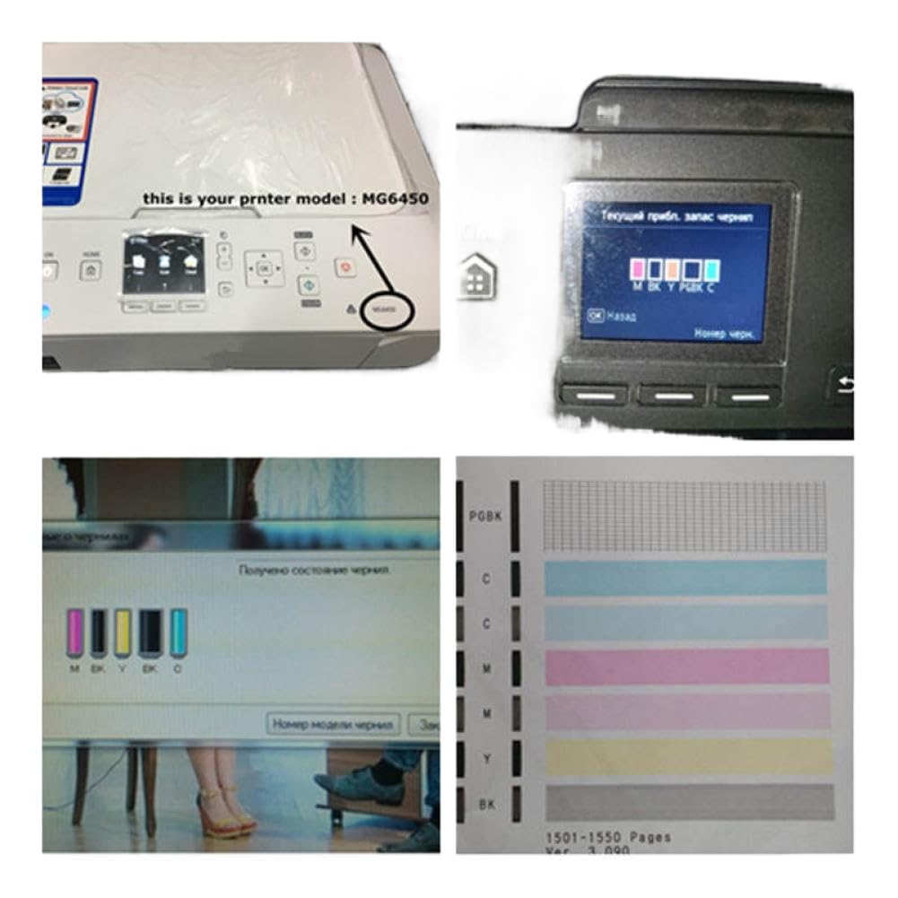 Kit di ricarica d'inchiostro 6 Inchiostri coloranti a colori 100ml Compatibile con MG7750 MG7751 MG7752 MG7753 TS8050 TS9050