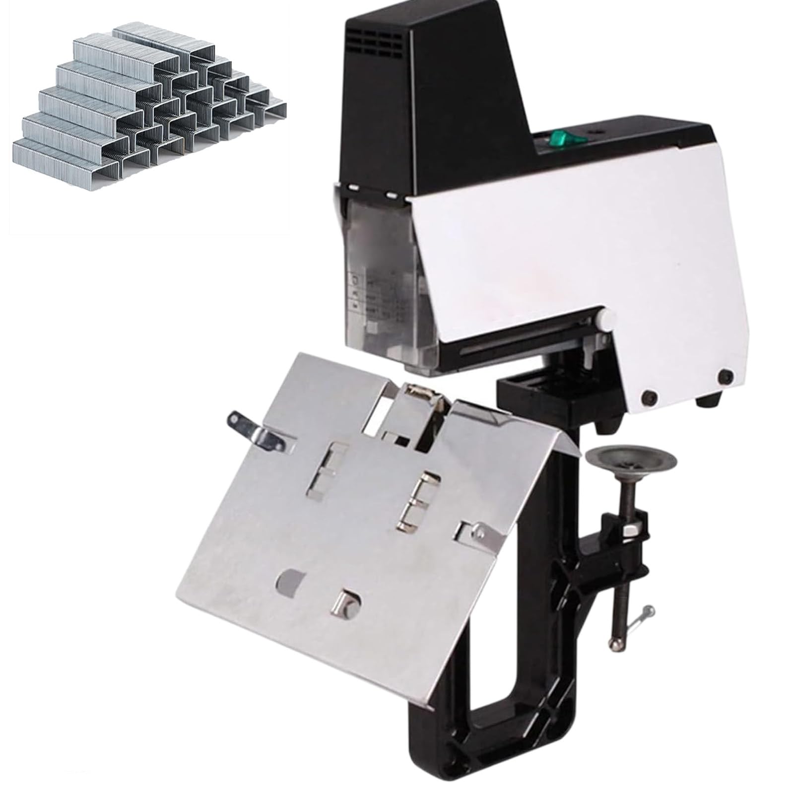 Raccoglitrice A Sella Automatica, Cucitrice Rilegatrice, Cucitrice Meccanica Piatta E A Sella da 2-40 Fogli, 1-9 Livelli di Intensità Regolabili, per Tappezzeria, Falegnameria B