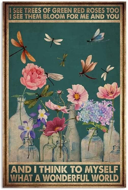 Targa Metallica Vintage 'What A Wonderful World' – 20x30 Cm In Alluminio Per Decorazione Parete Casa O Bar - 5