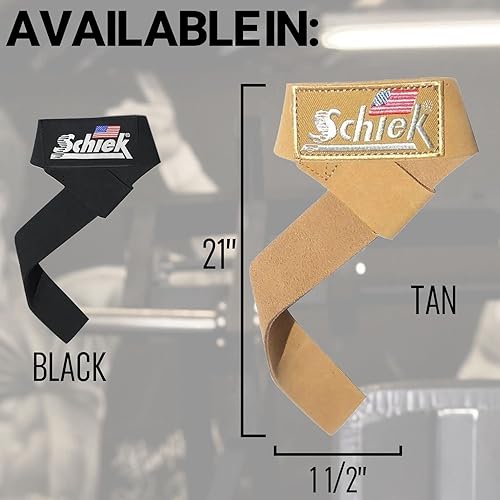 Miniatura 7 de Schiek Correas de levantamiento de pesas de cuero modelo deportivo 1000LLS