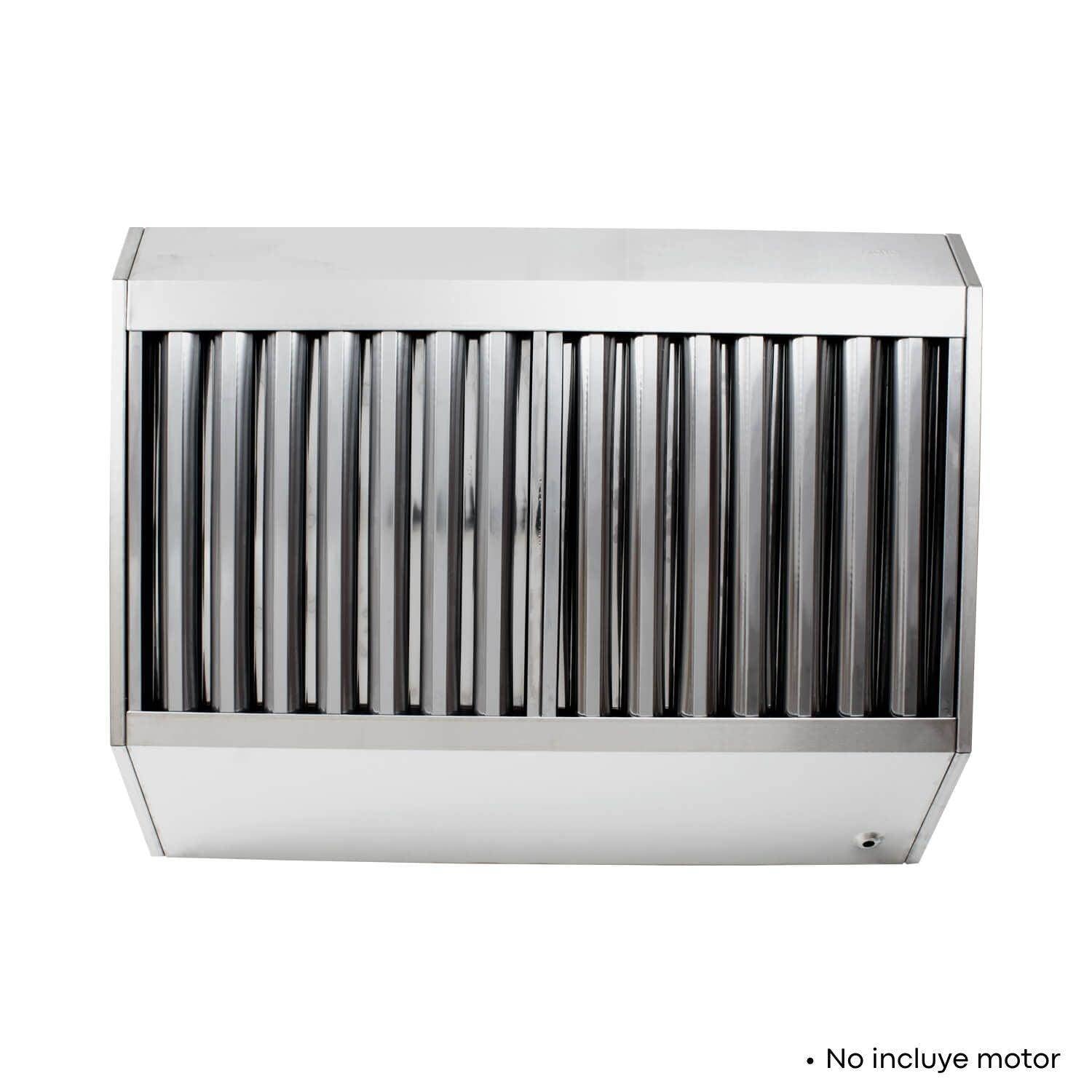 Campana Extractora Industrial Modelo Económico en Acero Inoxidable para Pared o Central a Techo - 5 Filtros - 2499mm