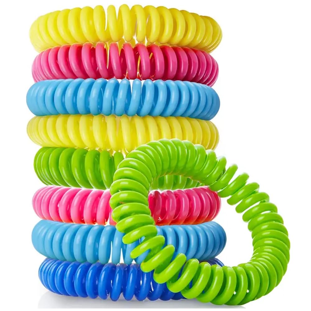 10 Pezzi Braccialetti Antizanzare, Senza DEET, Repellenti per Insetti e Zanzare, per Adulti e Bambini, Protezione fino a 350 Ore, Ideali per Campeggio, Pesca e Viaggi