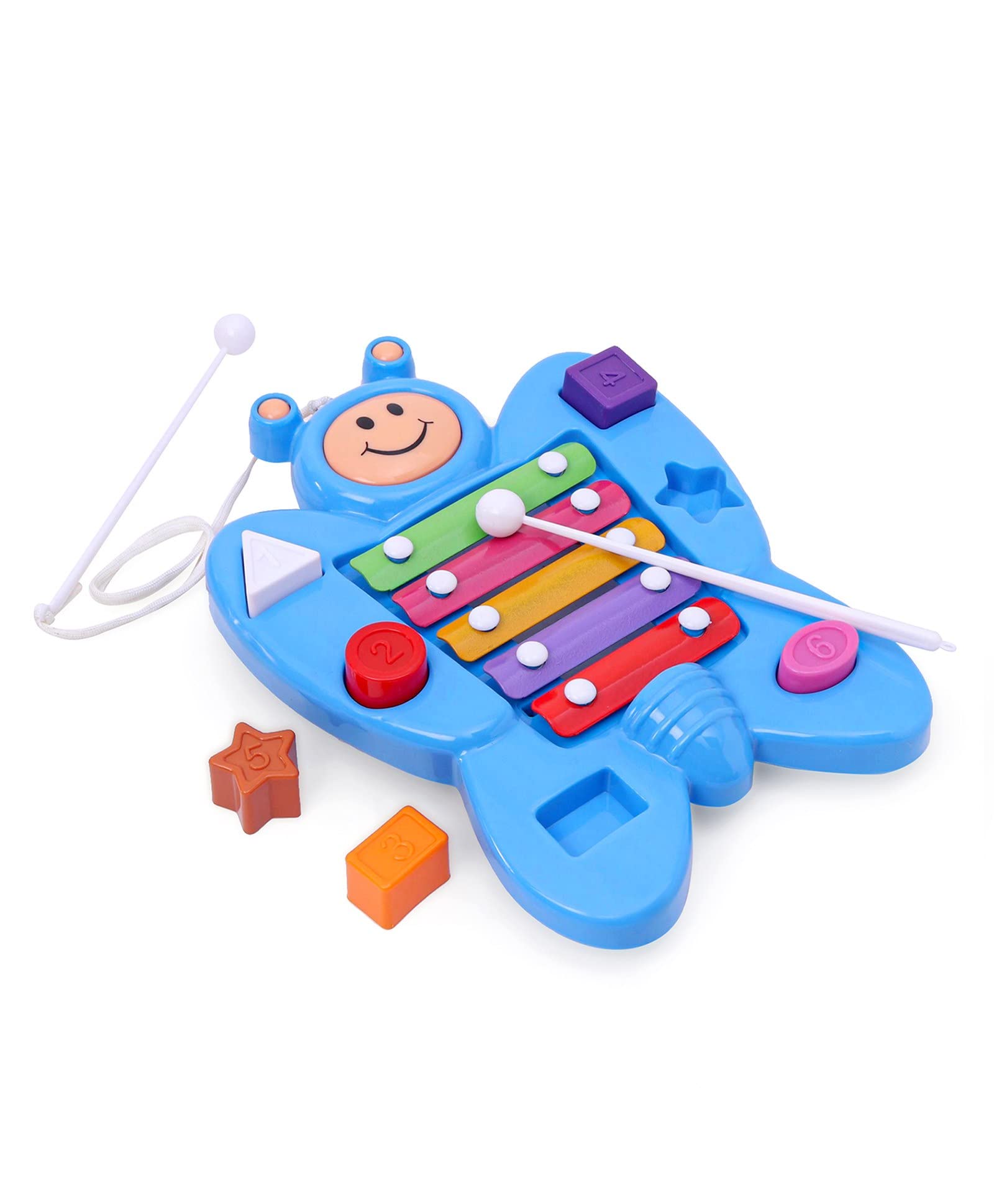 Prime Butterfly Shape Sorter Xylophone Pull Along Educational Musical Toy for Kids (Blue) (B083G1X6B4) Amazon Price History, Amazon Price Tracker