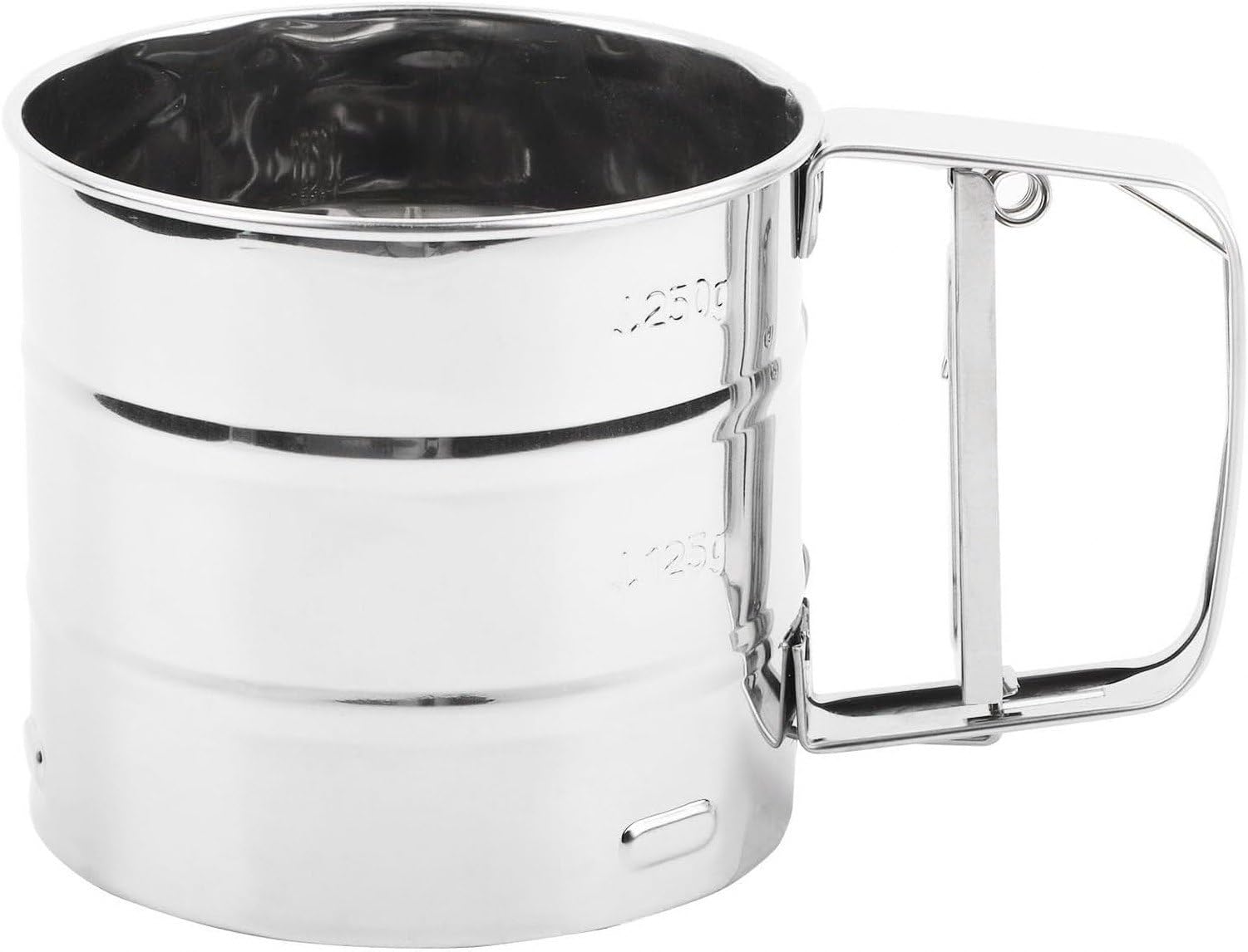 Setaccio Manuale per Farina in Acciaio Inox con Manico, Colino Setaccio per Cucina, Strumento per Pasticceria e Lavorazione Impasti, Acciaio Inossidabile Resist