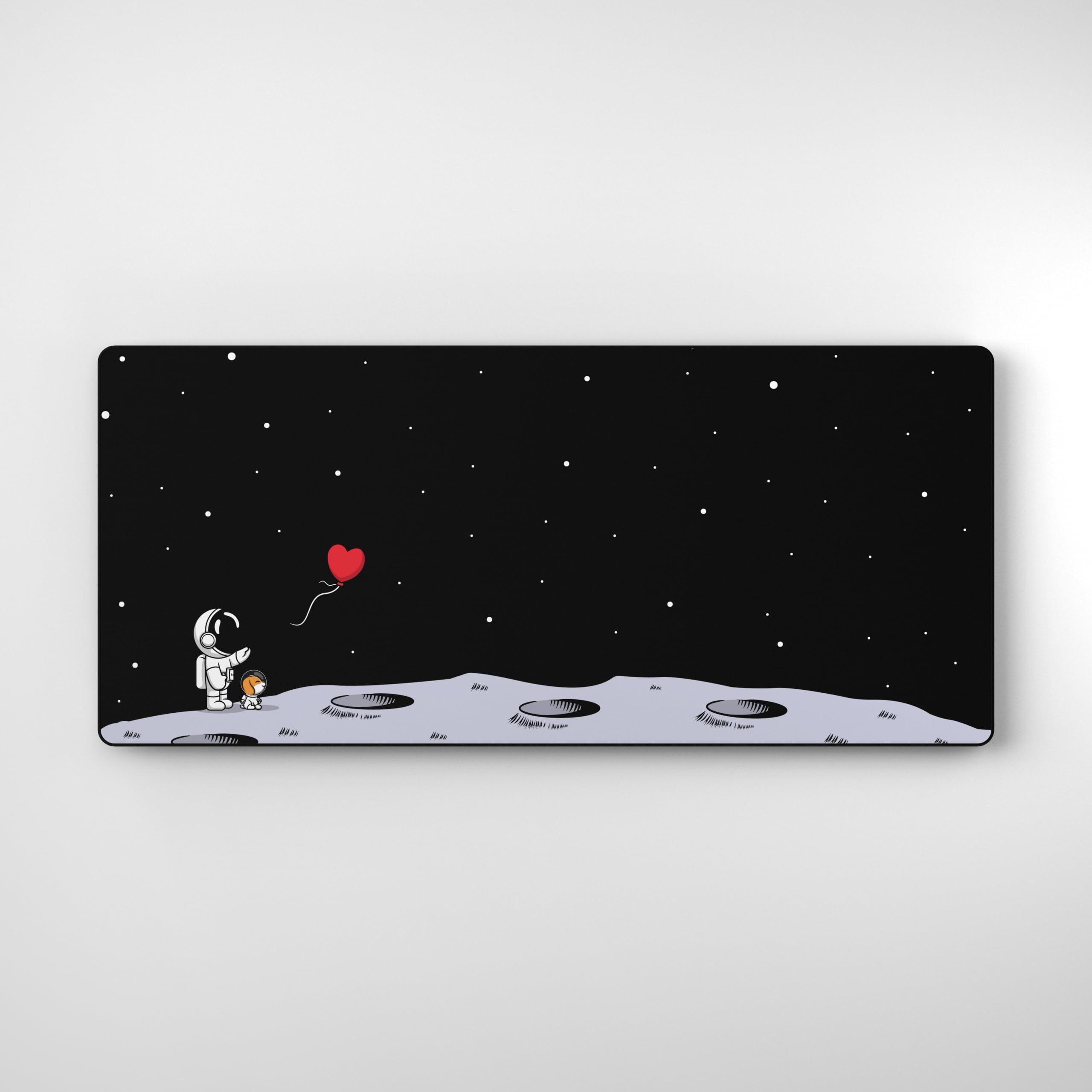 keycadets with Love - Alfombrilla de mouse para juegos, alfombrilla de escritorio grande para teclado y mouse, alfombrilla de escritorio antideslizante con núcleo de espuma, costuras de bloqueo
