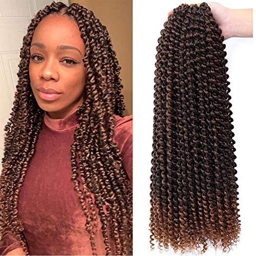 Passion Twist Hair 24 Inch Ombre Passion Twist Crochet Hair for Black Women Water Wave Passion Twist Hair 132 Strands (T30,6 Packs)