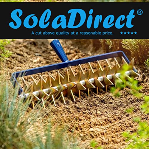 Cultivator, Rotary Hand Soil Scarifier Cultivator with Handle, 41 cm / 16 in Wide, Gardening and Farming Tool 2 Cultivator, Rotary Hand Soil Scarifier Cultivator with Handle, 41 cm / 16 in Wide, Gardening and Farming Tool - Image 2