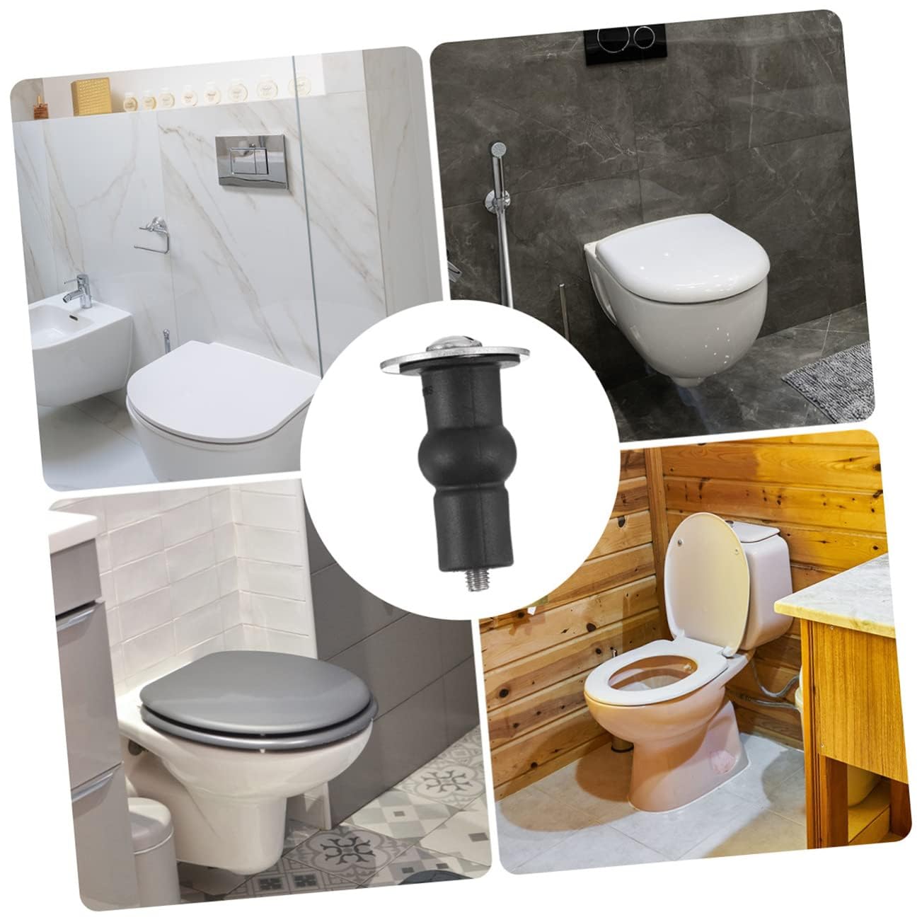 Bulloni for viti di ancoraggio in acciaio inossidabile Manicotto di espansione Vite for WC Sedili for WC Cerniere in acciaio inossidabile Bulloni in acciaio inossidabile 6 pezzi Viti di fissaggio for
