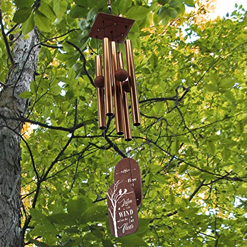 Image of ASTARIN Personalized Wind Chimes for Loss of Loved One, Custom Memorial Sympathy Wind Chime, Sympathy Gifts for Loss of Loved Dad Mom Son, Customized Deep Tone Wind Chime Condolences Funeral