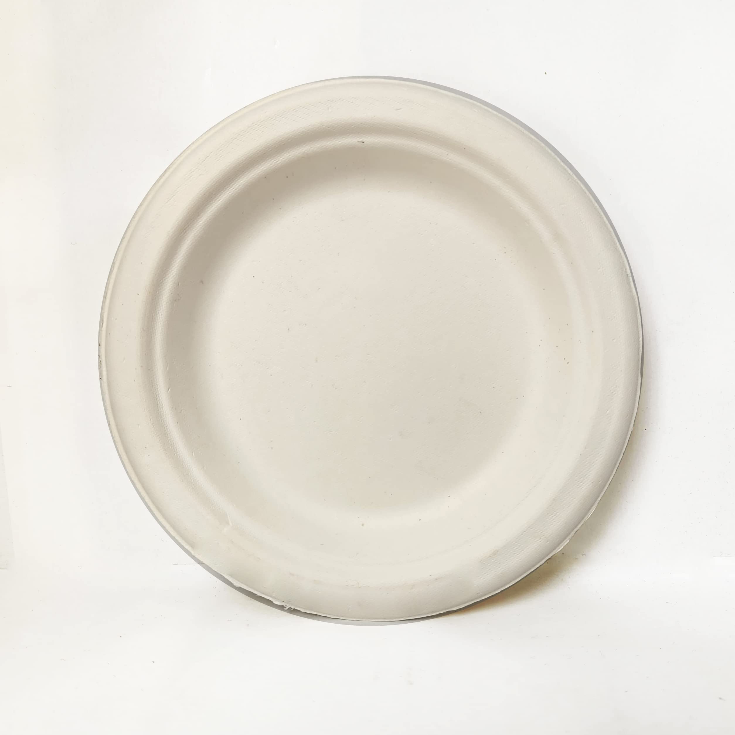 GCDC Disposable Plates (25 pc) Made of Sugarcane Bagasse Eco Friendly Biodegradable Compostable Use and Throw for Party Imported Quality (6 inch Round)
