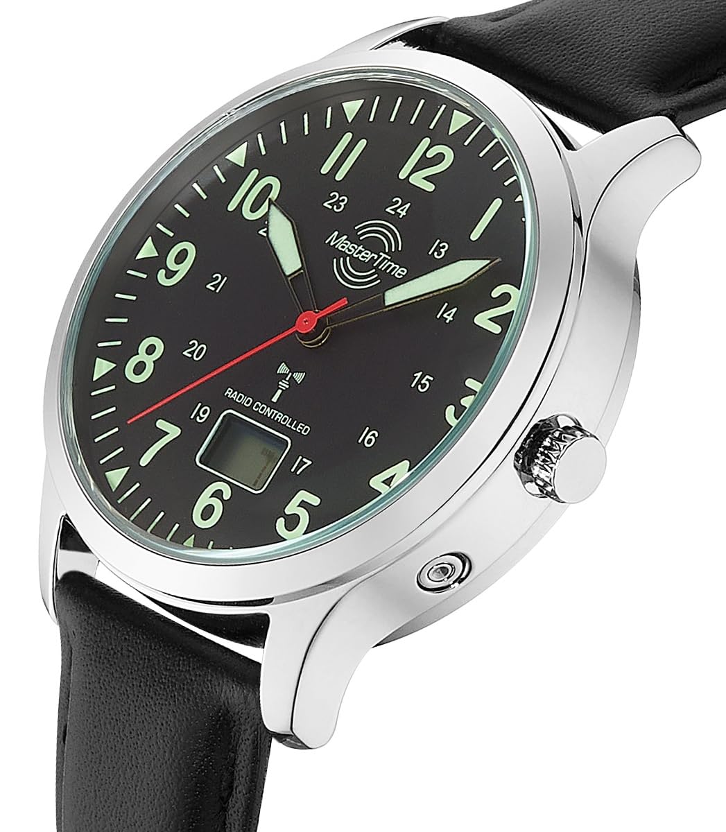 Master Time Funk Quarz Herren Uhr Analog-Digital mit Leder Armband MTGA-10957-22L