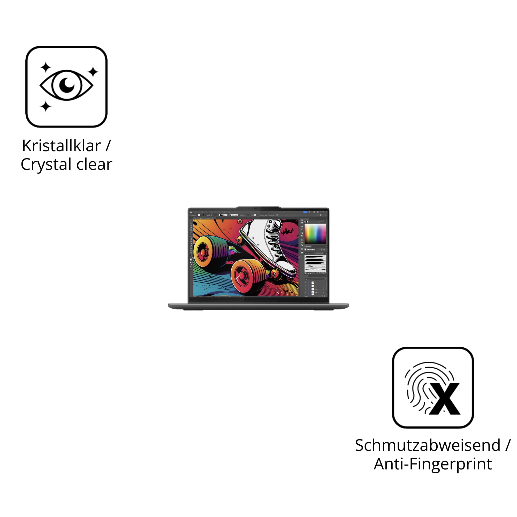 dipos 2x Pellicola Protettiva 9H per Lenovo Yoga 7 2-in-1 14IML9 | Non si rompe e non si scheggia, non è vero vetro, Anti-Shock, si adatta perfettamente, antigraffio, senza bolle, autoadesiva