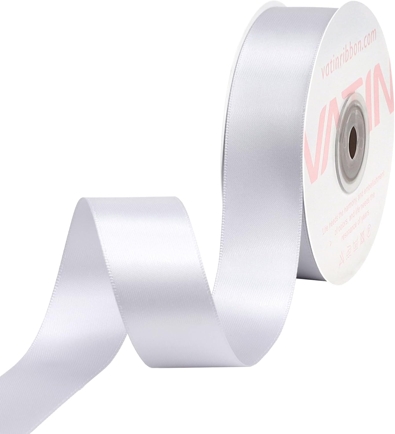 VATIN Double Face Light Pink Satin Ribbon 1-1/2" Continuous 50 Yards,Pink Polyester Fabric Ribbon use for Bows Bouquet, Gift Wrapping, Floral Arrangement Wedding Decoration