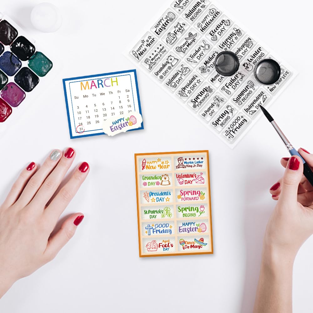 INFUNLY Lot De 2 Tampons Et Matrices De Découpe En Caoutchouc Pour La