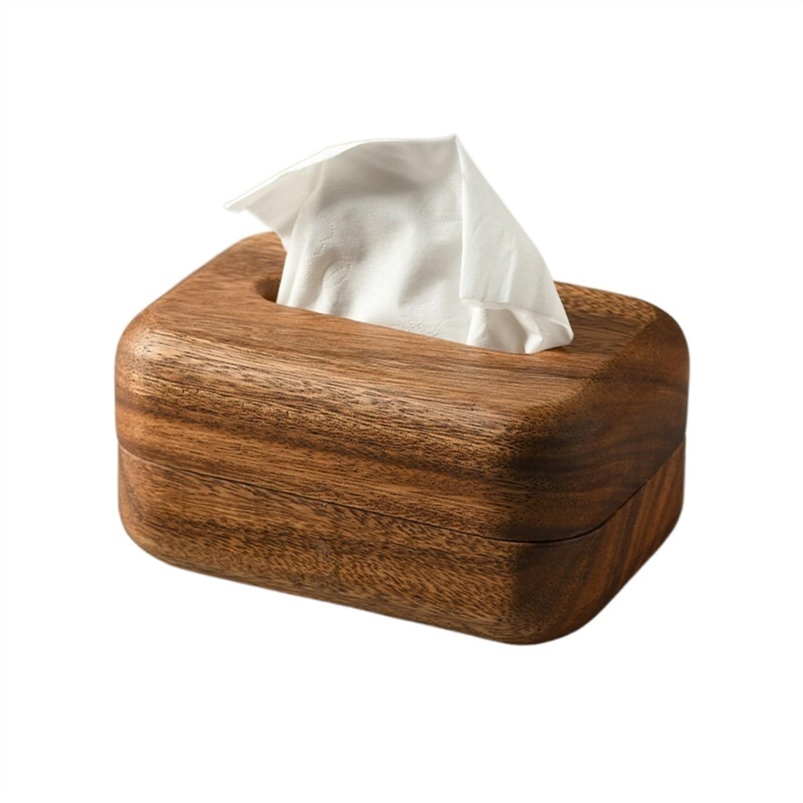 Tissue Box Holder Walnut Bread Tissue Box, Whole Wood Living Room Desktop Paper Box, Solid Wood Napkin Box Restaurant Tissue Box Kleenex Tissues Boxes