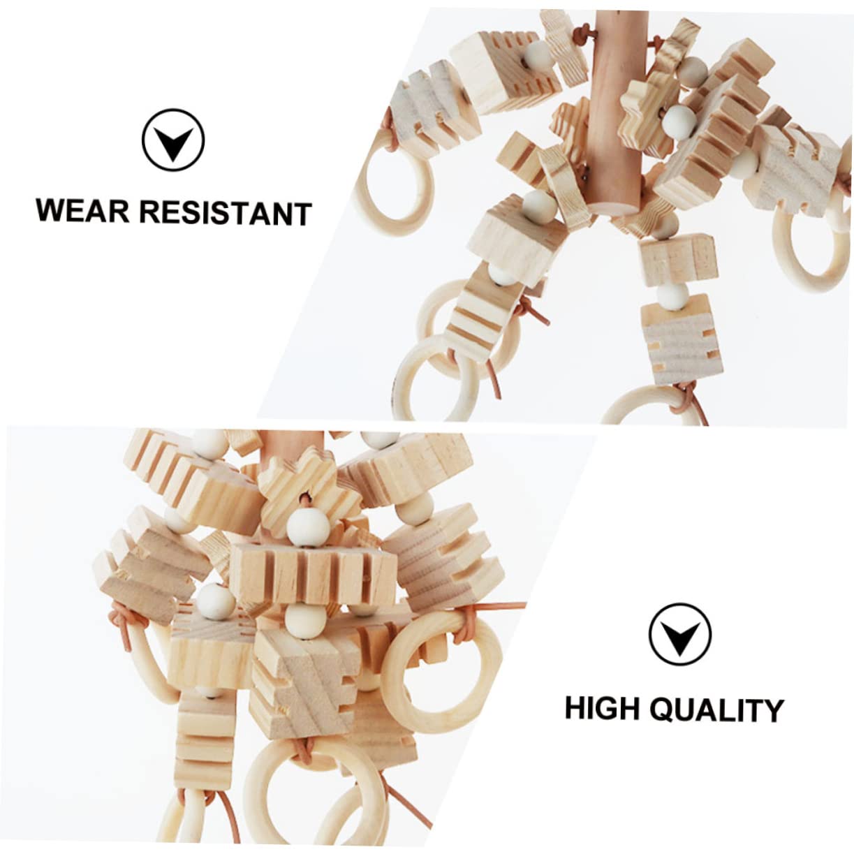 Yardwe 2piezas Juguete Masticable para Pájaros De Madera Juguete para Lijar Picos y Colgante para Periquitos y para Actividad Física y Entretenimiento