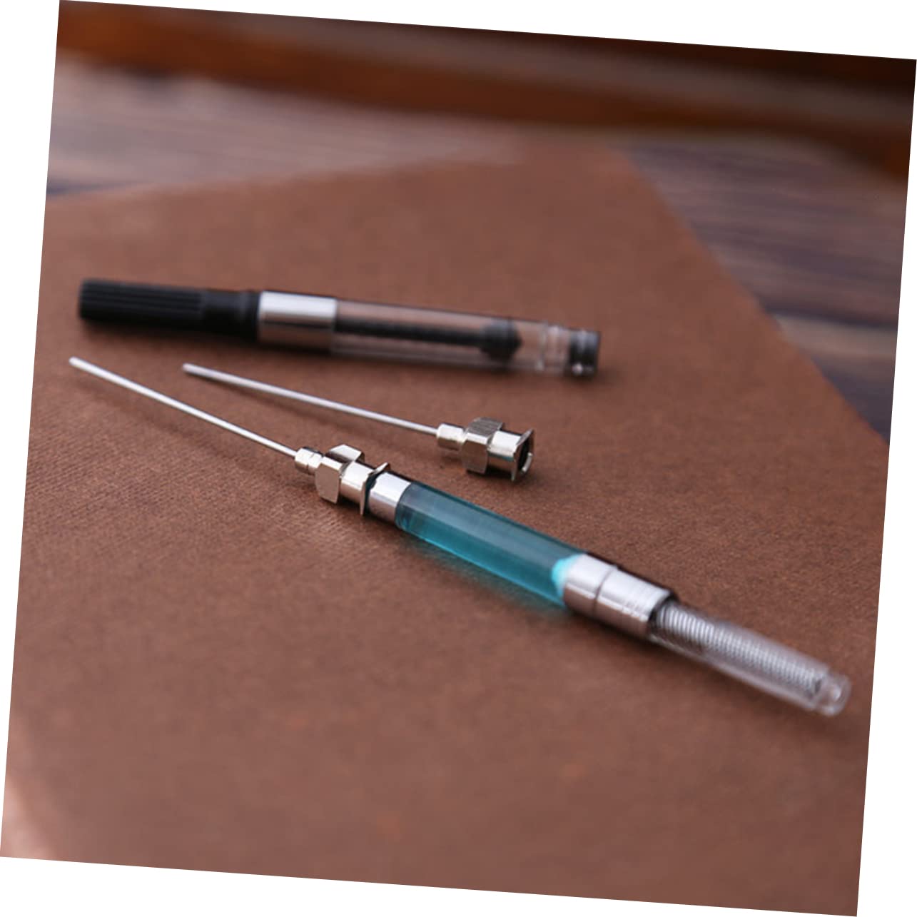 HOMSFOU 4 Sätze Tintenabsorber Tintenaufnahme Für Füllfederhalter Stifttintenfüller Tintenfüllung Tintenstift-nachfüllung Tintenlöscher Tintenkonverter Rostfreier Stahl 12 Stück * 4